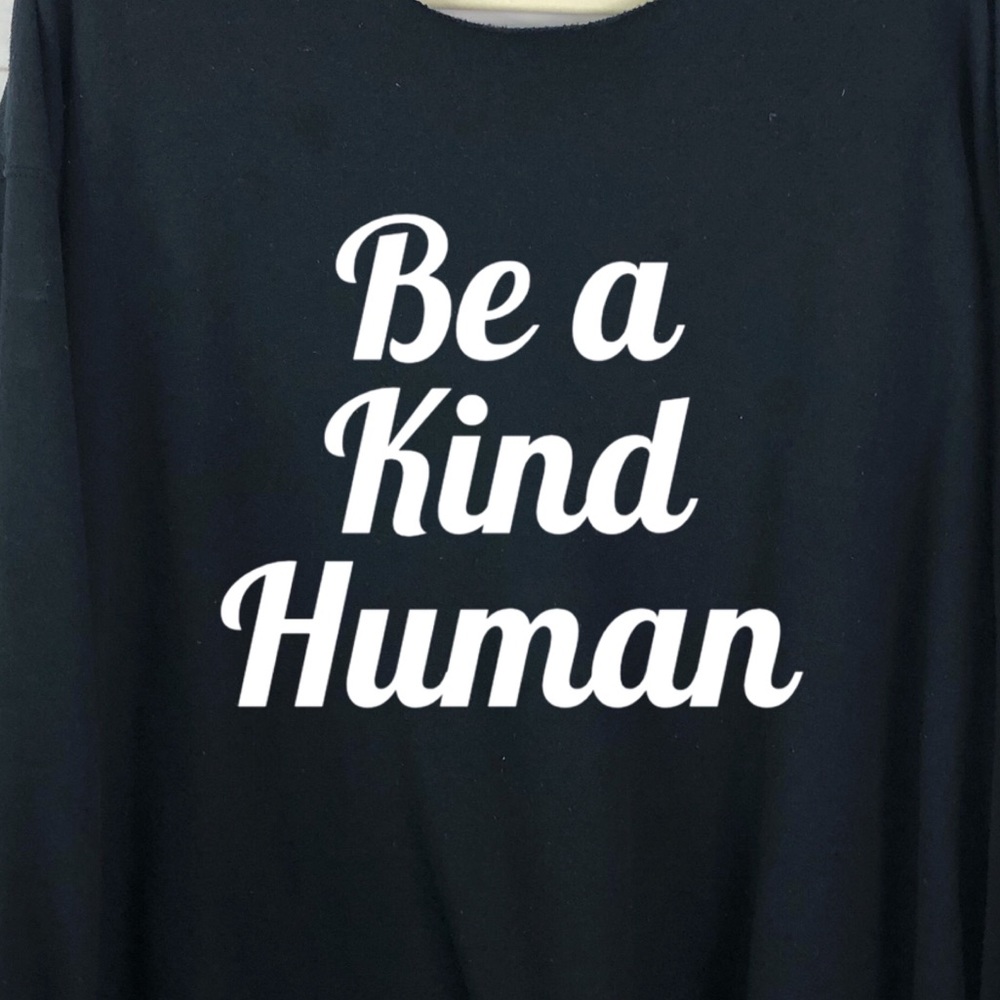 NEW Oversized Off Shoulder Kind Sweatshirt S-4X - Picture 2 of 3